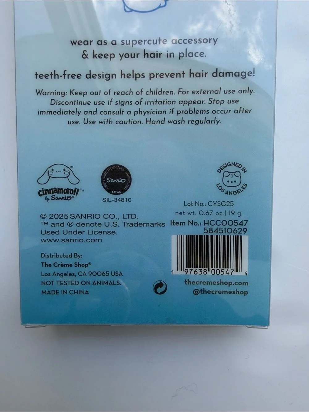 The Crème Shop x Cinnamoroll Hair Clips 4 Pack